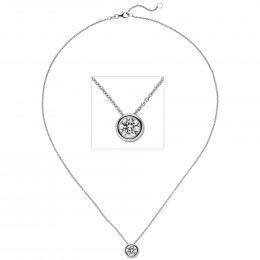 Colllier Kette mit Anhänger 585 Weißgold 1 Diamant Brillant 1,0 ct. 45cm