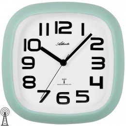 Wanduhr Funk Funkwanduhr analog hellgrün
