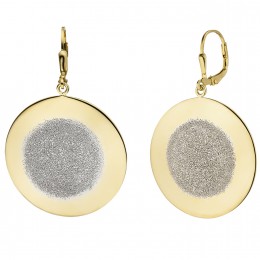 Ohrhänger 925 Silber bicolor vergoldet Ohrringe Boutons