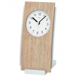 AMS 1151 Tischuhr Quarz analog Sonoma-Optik mit Aluminium