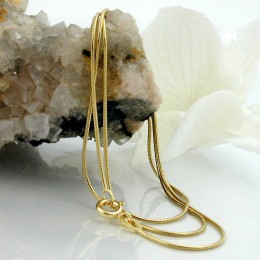 Halskette 45cm Schlange 1mm 375 Gold