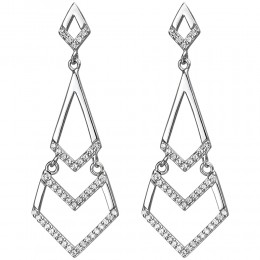 Ohrhänger 925 Sterlingsilber 92 Zirkonia Ohrringe Silberohrringe