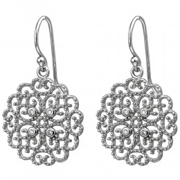 Ohrhänger 925 Sterlingsilber 8 Zirkonia Ohrringe Silberohrringe