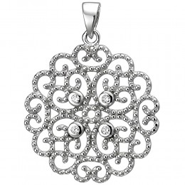 Anhänger 925 Sterlingsilber 4 Zirkonia Silberanhänger