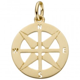 Anhänger Kompass 585 Gold Gelbgold