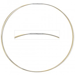 Halsreif 5-reihig bicolor vergoldet 45 cm Halskette Kette