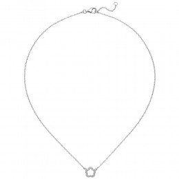 Collier Halskette Blume 925 Sterling Silber 45 cm Kette