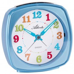 Atlanta 2120/5 Wecker für Kinder Quarz analog Kinderwecker blau leise