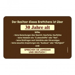 Frühstücksbrettchen Brett - Besitzer über 30 Jahre
