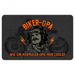 Frühstücksbrettchen Brotzeitbrettchen - Biker Opa