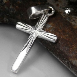 Anhänger Kreuz diamantiert 925 Sterlingsilber