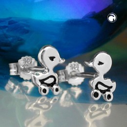 Ohrstecker Spielzeug-Ente 925 Sterlingsilber