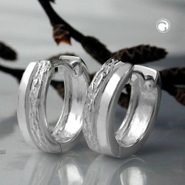 Creolen Ohrringe mit Klappscharnier 925 Sterlingsilber