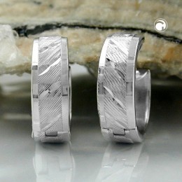 Creolen Ohrringe diamantiert 925 Sterlingsilber