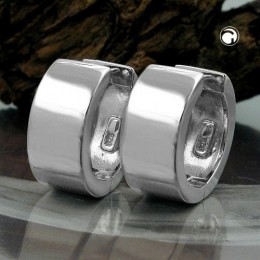 Creolen Ohrringe 15x6mm glänzend 925 Sterlingsilber