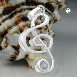 Anhänger Notenschlüssel 925 Sterlingsilber