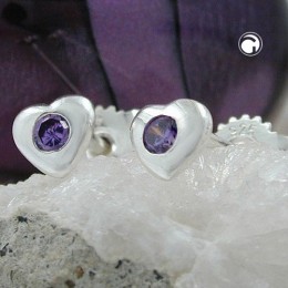 Ohrstecker Zirkonia-amethyst 925 Sterlingsilber
