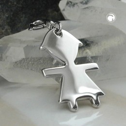 Anhänger Mädchen glänzend 925 Sterlingsilber