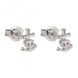 Stecker Glaube-Liebe-Hoffnung rhodiniert glänzend 925 Sterlingsilber