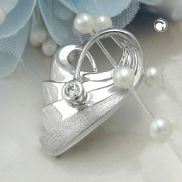 Anhänger Herz mit Zirkonia 925 Sterlingsilber