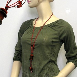 Halskette rostbraun altmessing-farbig 85cm