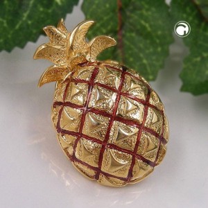 Clutch Pin kleine Ananas Gold-braun