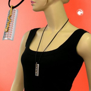 Collier Halskette Gitter mit Schlange kristall 70cm