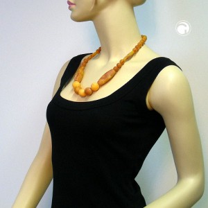 Collier Halskette bernsteinfarbig-matt go 60cm