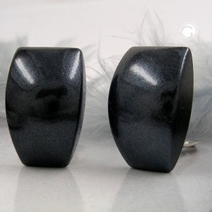 Ohrring Trapez schwarz-metallic-glänzend
