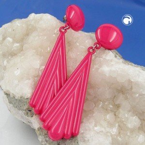 Ohrstecker Hänger pink
