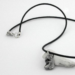 Halskette Anhänger Zinn Adlerkopf 45cm