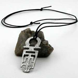 Halskette Anhänger Zinn Schlüssel 100cm