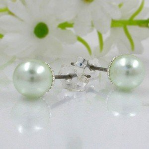 Ohrstecker Perle mintgrün