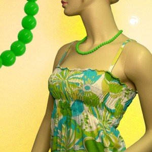 Collier Halskette Perlen 8mm hellgrün-glanz 45cm