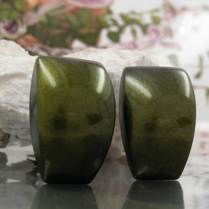 Ohrring Trapez grün-metallic