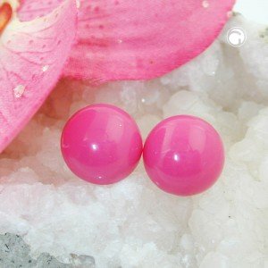 Ohrstecker 13mm pink-rosa-glänzend