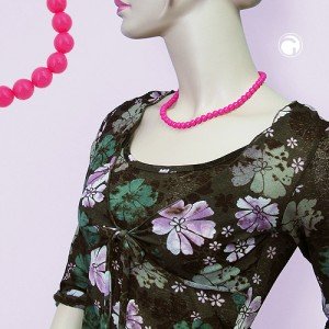 Collier Halskette Perle 8mm rosa-pink 45cm