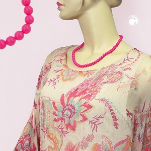 Collier Halskette Perle 8mm rosa-pink 50cm