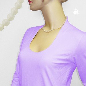 Halskette Perle 6mm kristall-creme 40cm