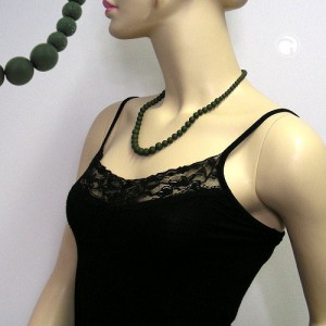Collier Halskette verlaufend oliv-matt 50cm