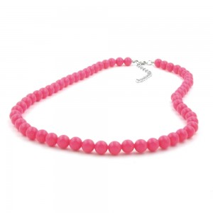 Halskette Perle 8mm rosa-pink-glänzend 70cm