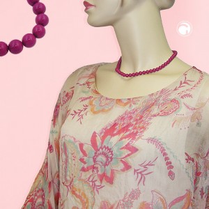 Halskette Perlen 8mm beere-violett-glänzend 40cm