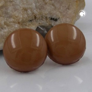 Ohrstecker nougat Stift Vollplastik