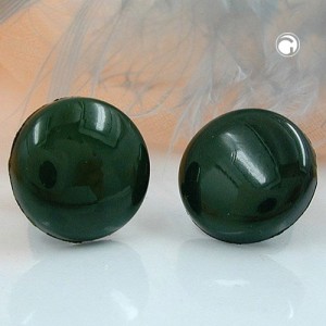 Ohrstecker dunkeloliv Stift Vollplastik