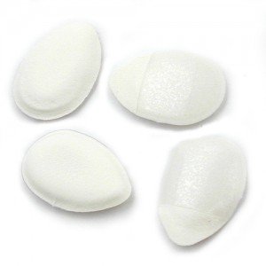 4 Clippolster creme-farbig Kunststoff