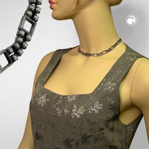 Halskette altsilber 2-reihig 32cm