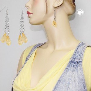 Ohrhaken Tropfen gelb transparent