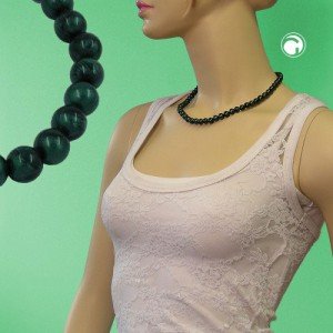Collier Halskette Perlen 8mm flaschengrün 42cm