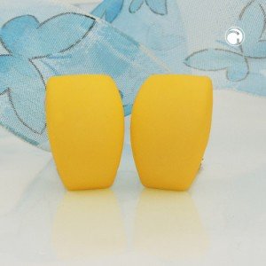 Ohrring Trapez gelb-matt