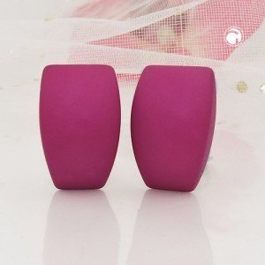 Ohrring Trapez pink-matt